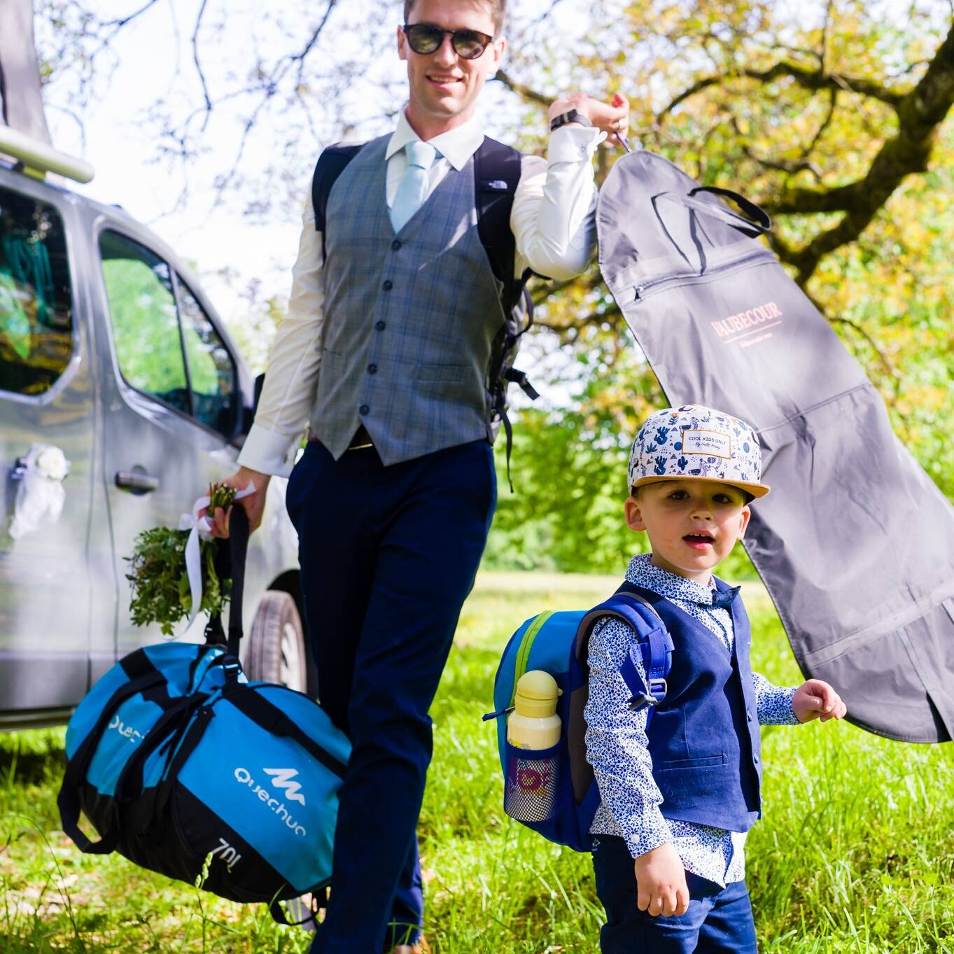 L'arrivée à un mariage